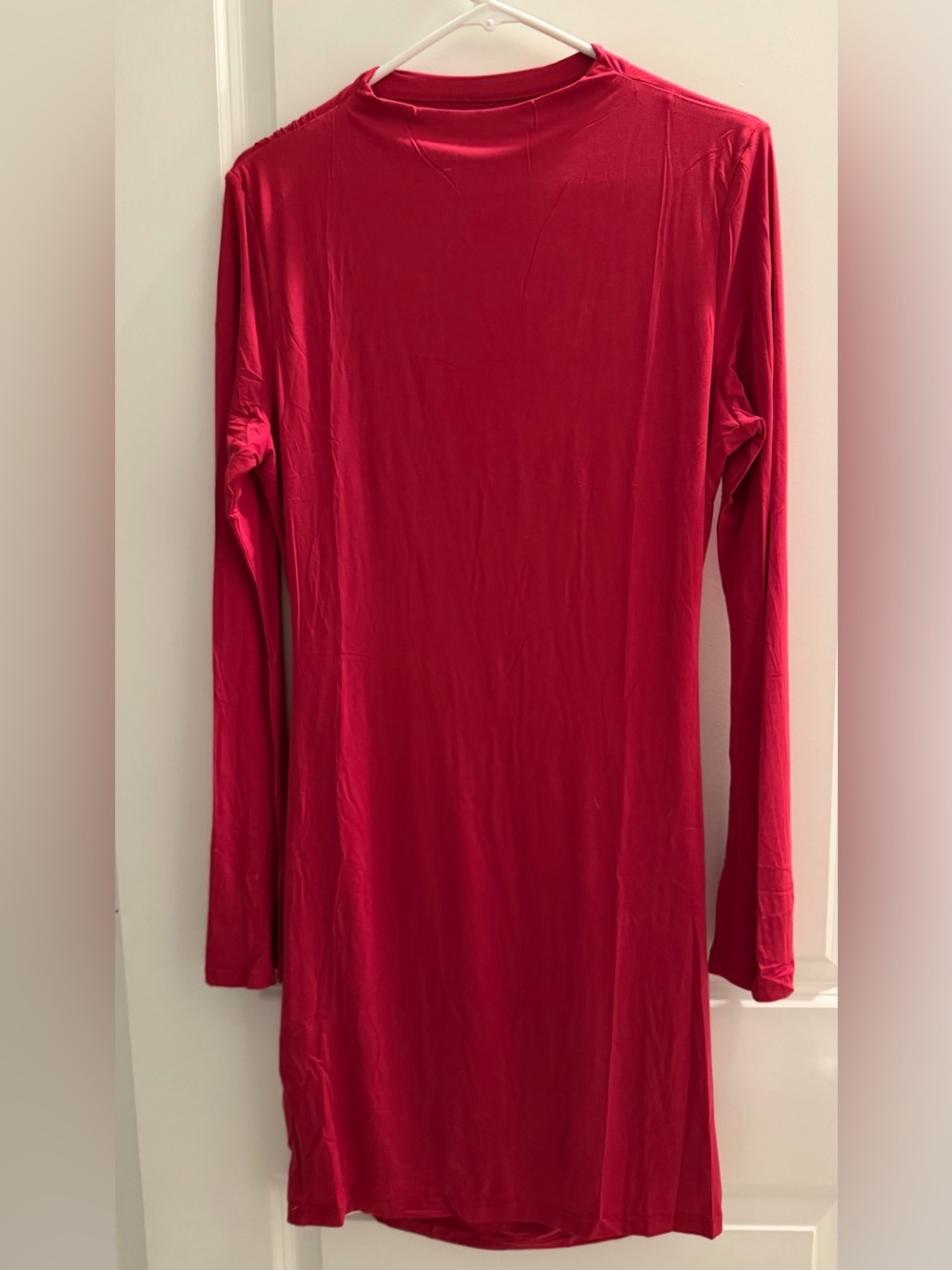 New Women BTFBM Red Dress with long sleeves.
